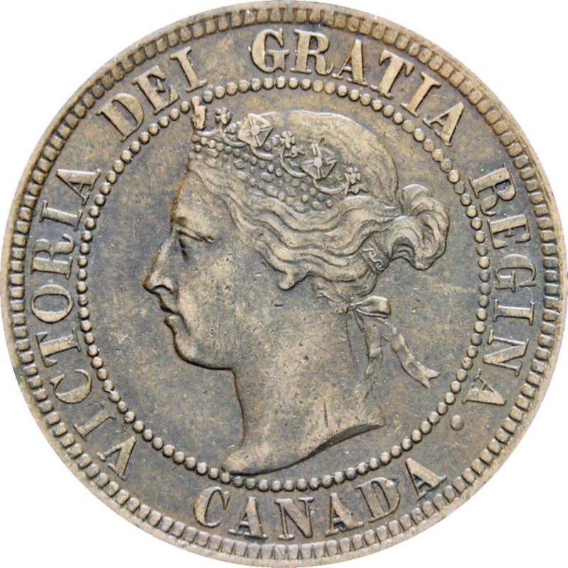 Canada Queen Victoria 1899 One Cent Bronze Coin