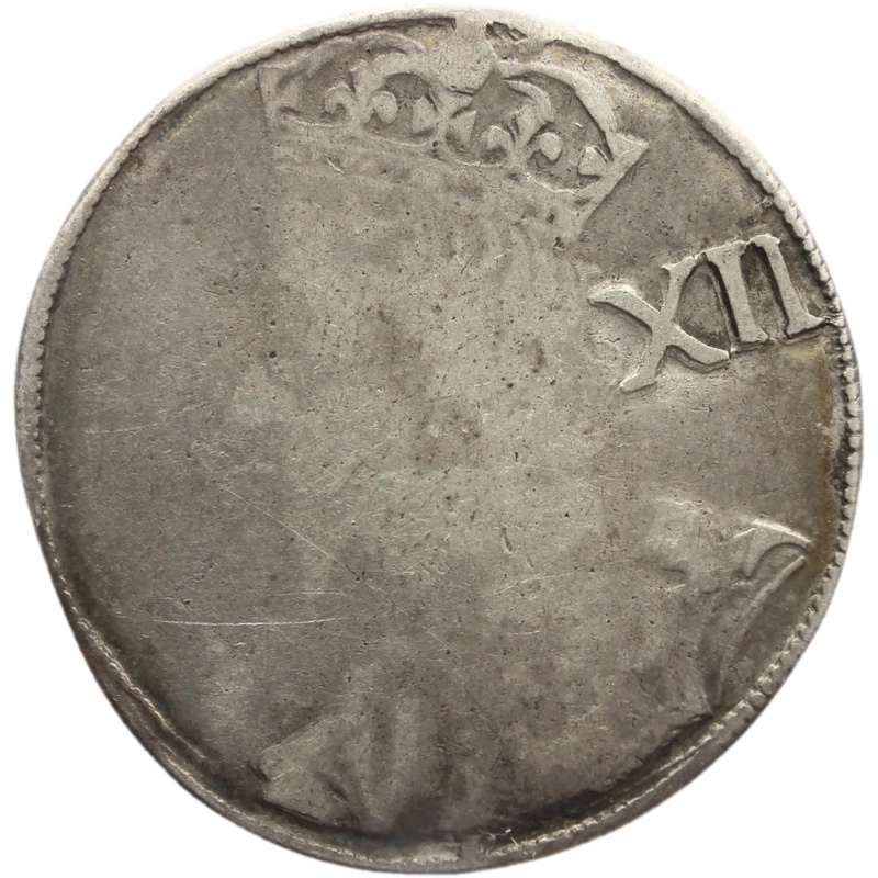 England 1639 – 1643 Shilling Charles I Coin Hammered Silver Group F, 6th bust Briot's