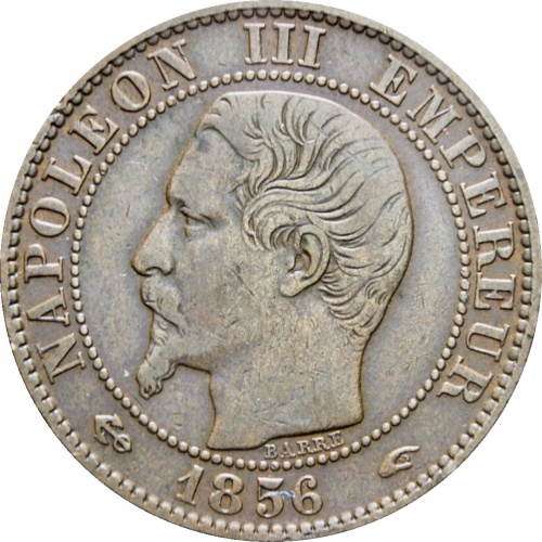 France 1856 5 Centimes Napoleon III Coin