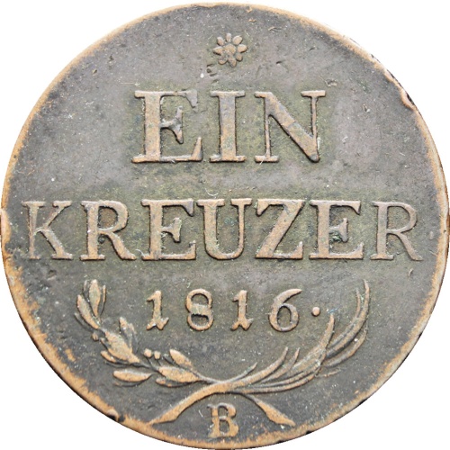 1816 Germany Ein kreuzer Coin