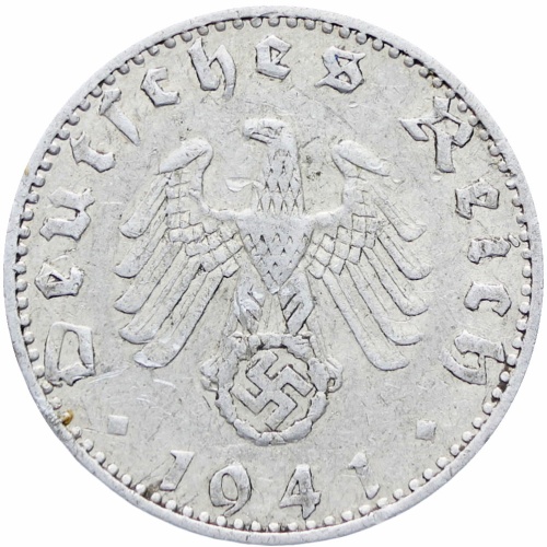 Germany 1941 J 50 Reichspfennig Coin