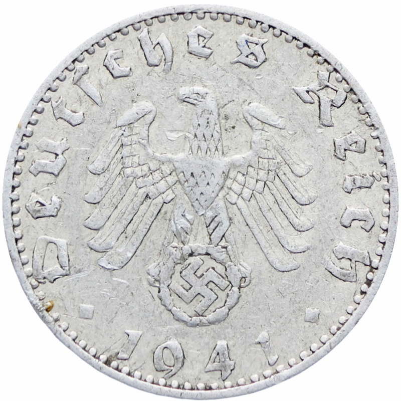 Germany 1941 J 50 Reichspfennig Coin