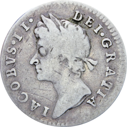 Great Britain 1685 3 Pence James II Coin Silver Maundy Coinage