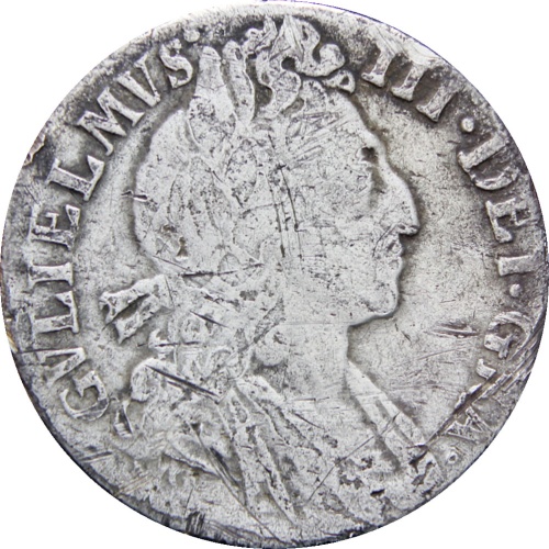 Great Britain 1697 Sixpence William III Coin Silver