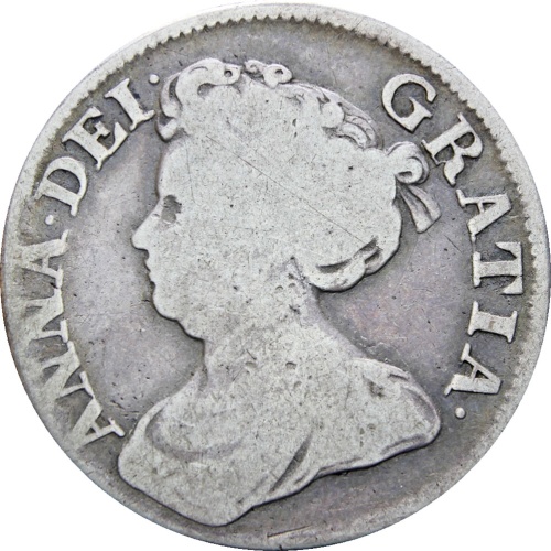 Great Britain 1711 shilling Anne queen Coin Silver 4th bust