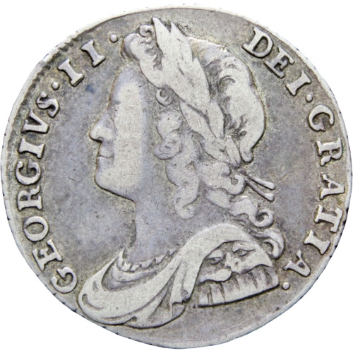 Great Britain 1732 Sixpence George II Coin Silver