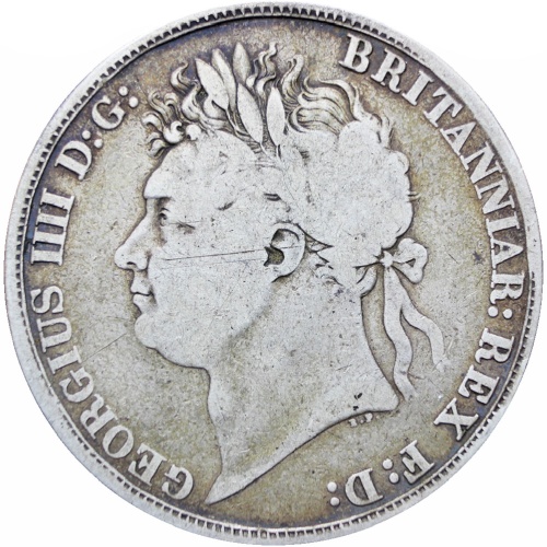 Great Britain 1821 Crown George IV Coin Silver Secundo