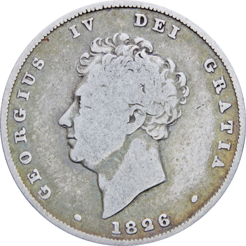 Great Britain 1826 Shilling George IV Coin Silver