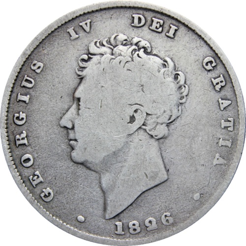 Great Britain 1826 Shilling George IV Coin Silver