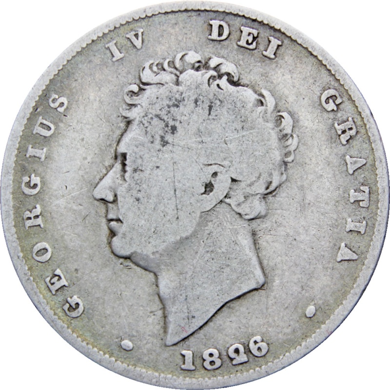 Great Britain 1826 Shilling George IV Coin Silver