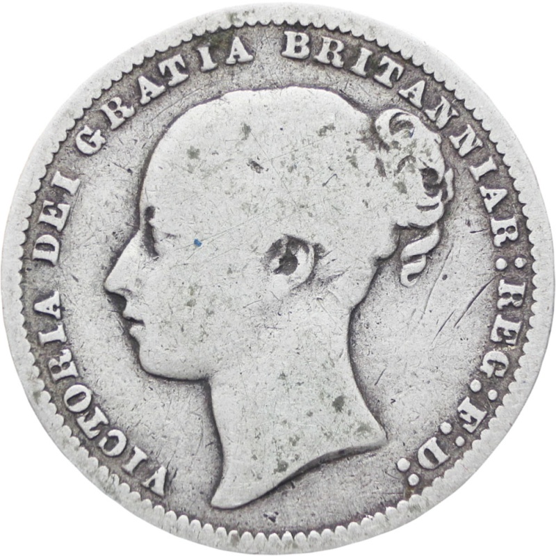 Great Britain Queen Victoria 1875 Shilling Silver Coin