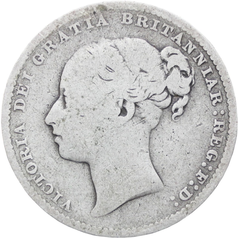 Great Britain Queen Victoria 1879 Shilling Silver Coin