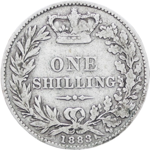 Great Britain Queen Victoria 1883 Shilling Silver Coin