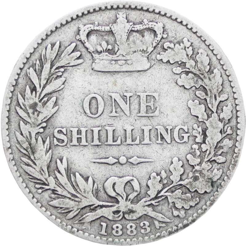 Great Britain Queen Victoria 1883 Shilling Silver Coin