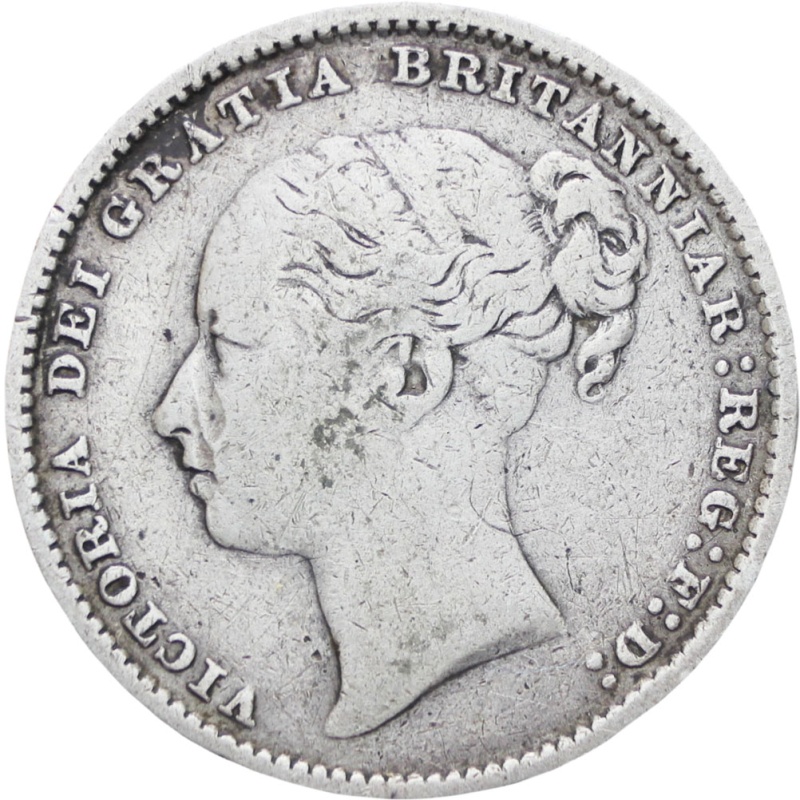 Great Britain Queen Victoria 1885 Shilling Silver Coin
