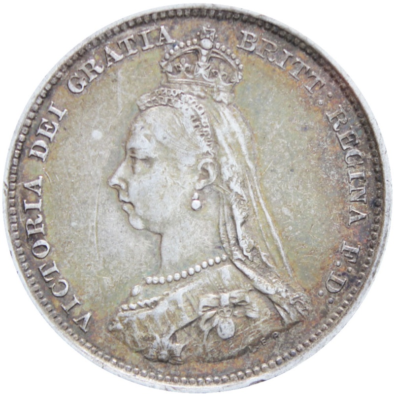 Great Britain Queen Victoria 1887 Shilling Silver Coin