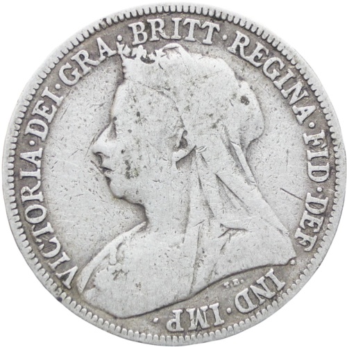 Great Britain Queen Victoria 1896 Shilling Silver Coin