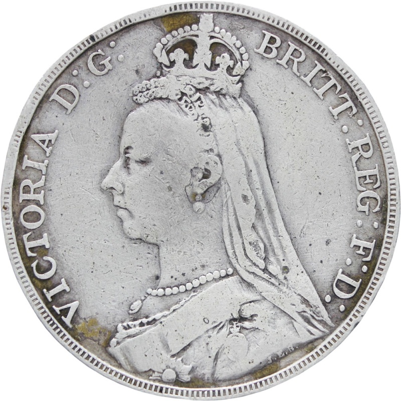 Great Britain Queen Victoria Crown 1892 Silver Coin