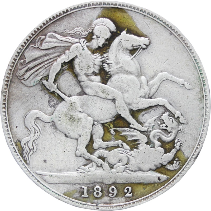 Great Britain Queen Victoria Crown 1892 Silver Coin