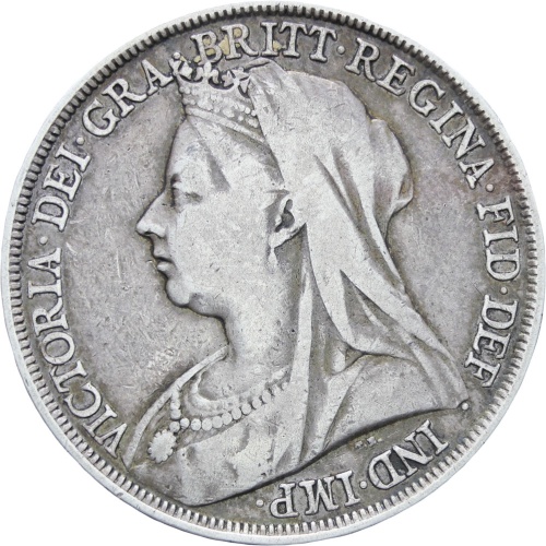 Great Britain Queen Victoria Crown 1897 Silver Coin LXI