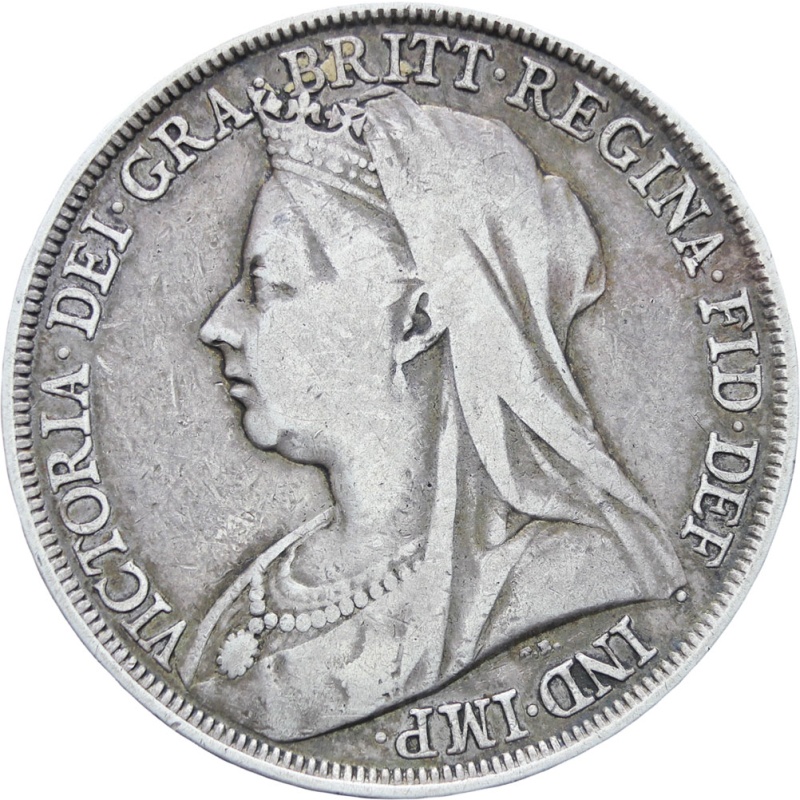 Great Britain Queen Victoria Crown 1897 Silver Coin LXI