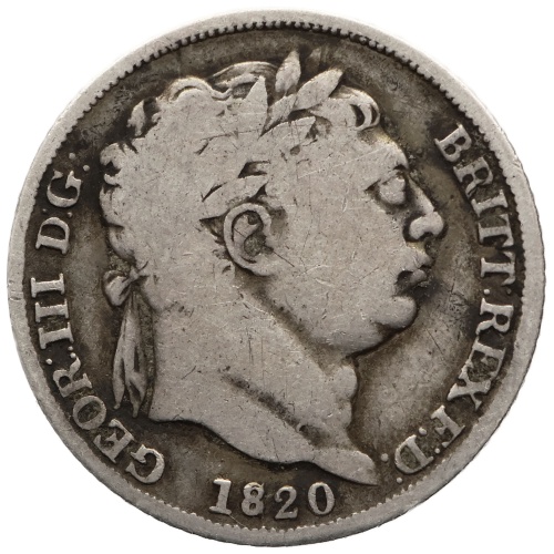 1820 6 Pence George III UK Coin Silver