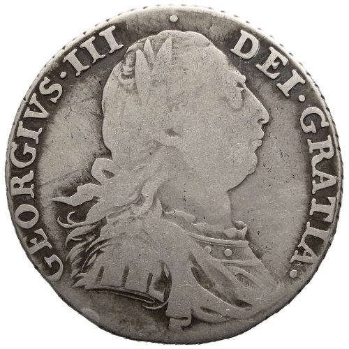 1787 Shilling George III Coin UK Silver