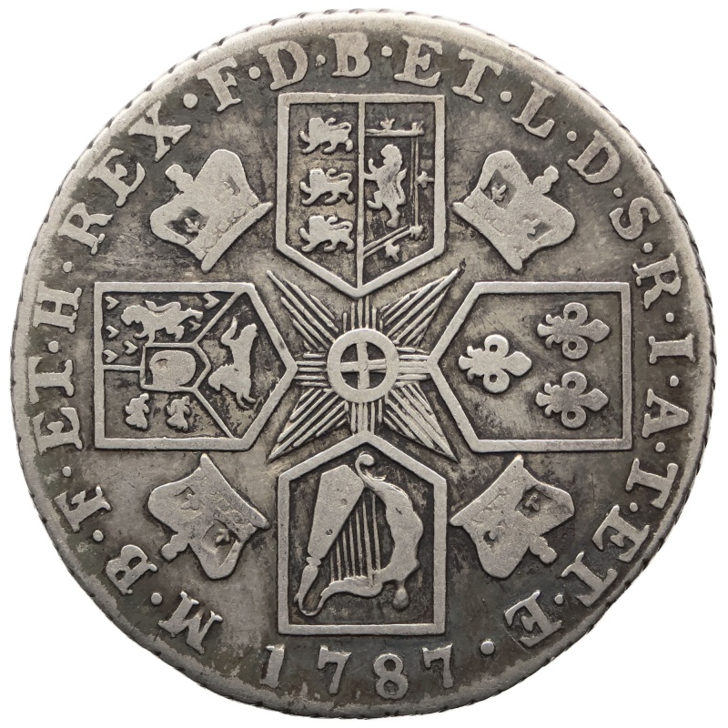 1787 Shilling George III Coin UK Silver