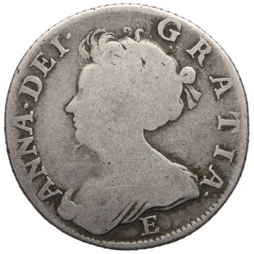 1707 Shilling Anne Coin Edinburgh Mint UK 2nd bust