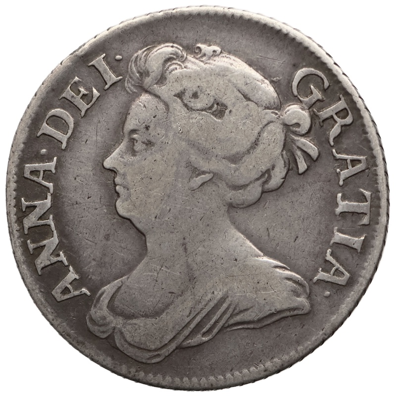 1709 Shilling Anne Coin Edinburgh Mint UK 3rd bust