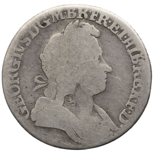 1723 Shilling George I Coin UK Silver SS and C in angles 2nd bust