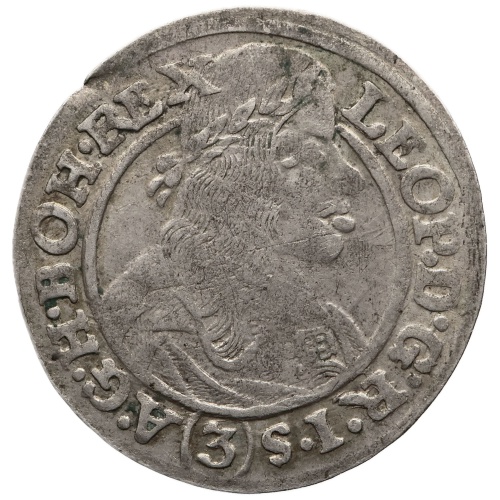 1665 SH 3 kreuzers Leopold I Silesia Coin Mint Wrocław