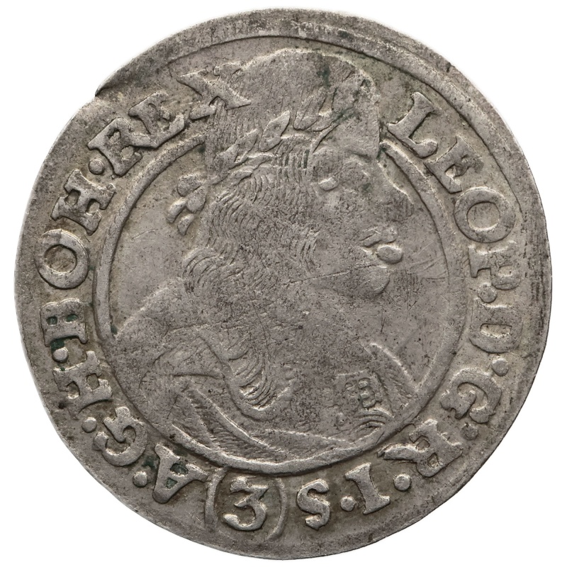 1665 SH 3 kreuzers Leopold I Silesia Coin Mint Wrocław
