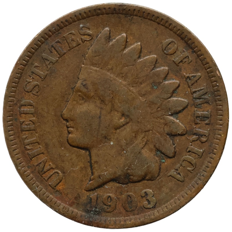1903 One Cent United States Indian Head Coin