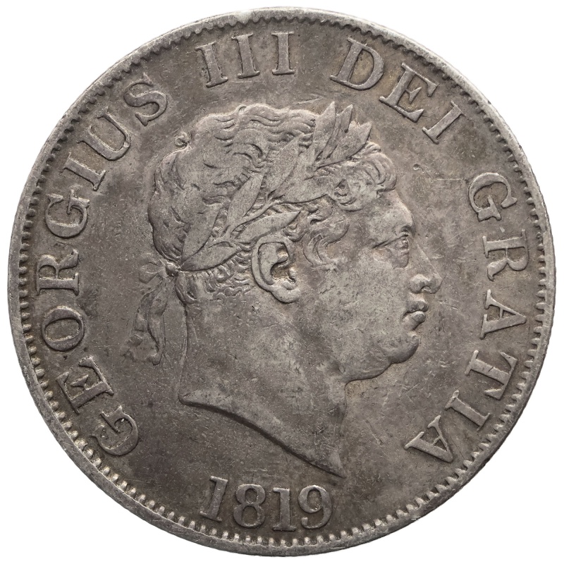 1819 Half Crown George III Coin UK Silver 2nd portrait