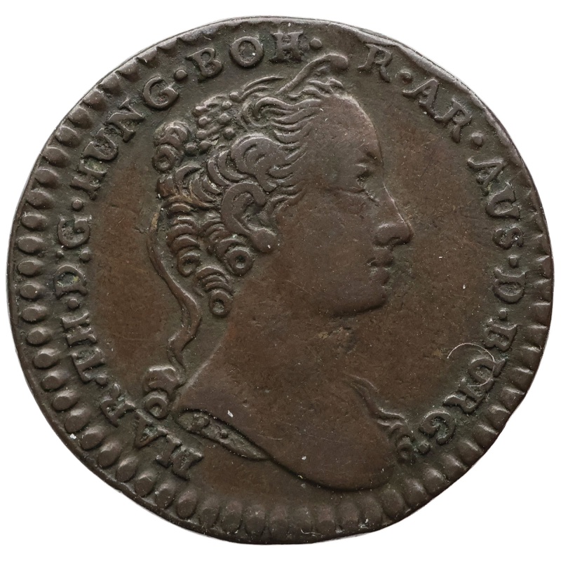 1744 1 Liard / Oord Austrian Netherlands Maria Theresia Coin