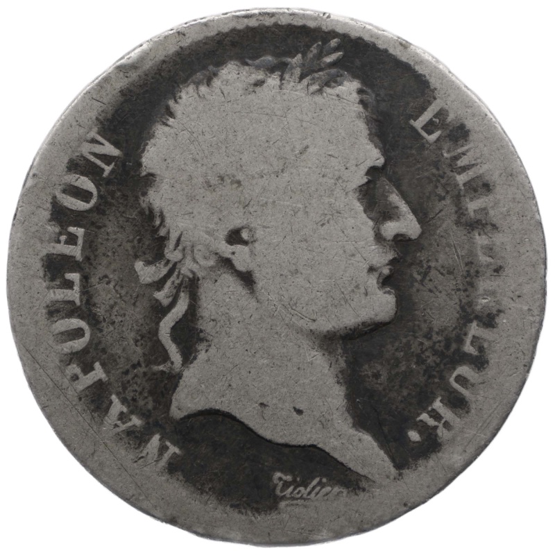 1812 I 1 Francs Napoleon Bonaparte France Coin Limoges Mint