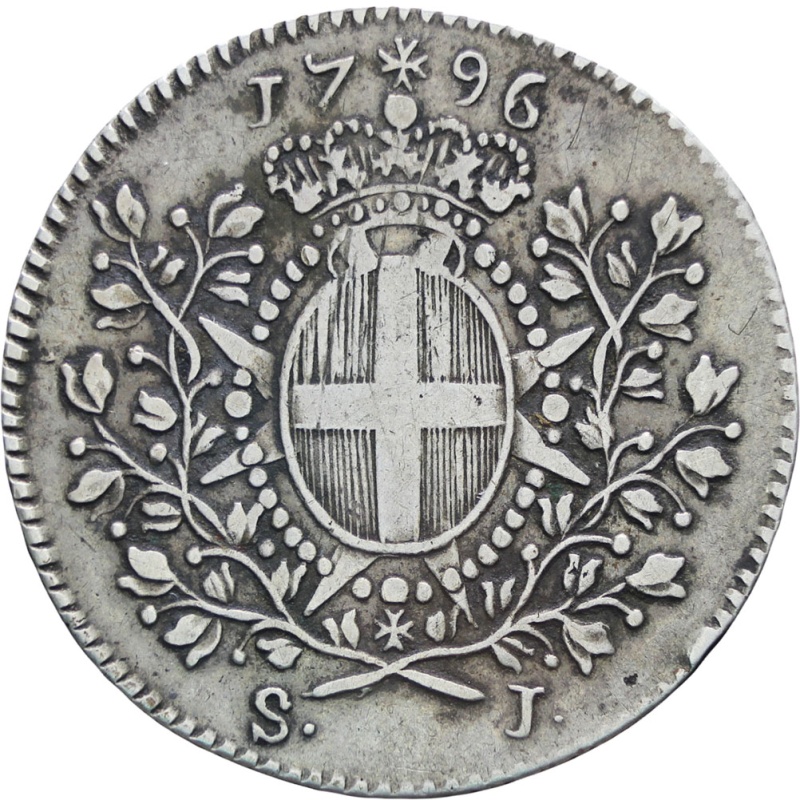 Malta 1796 Emmanuel de Rohan One Scudo Coin Silver