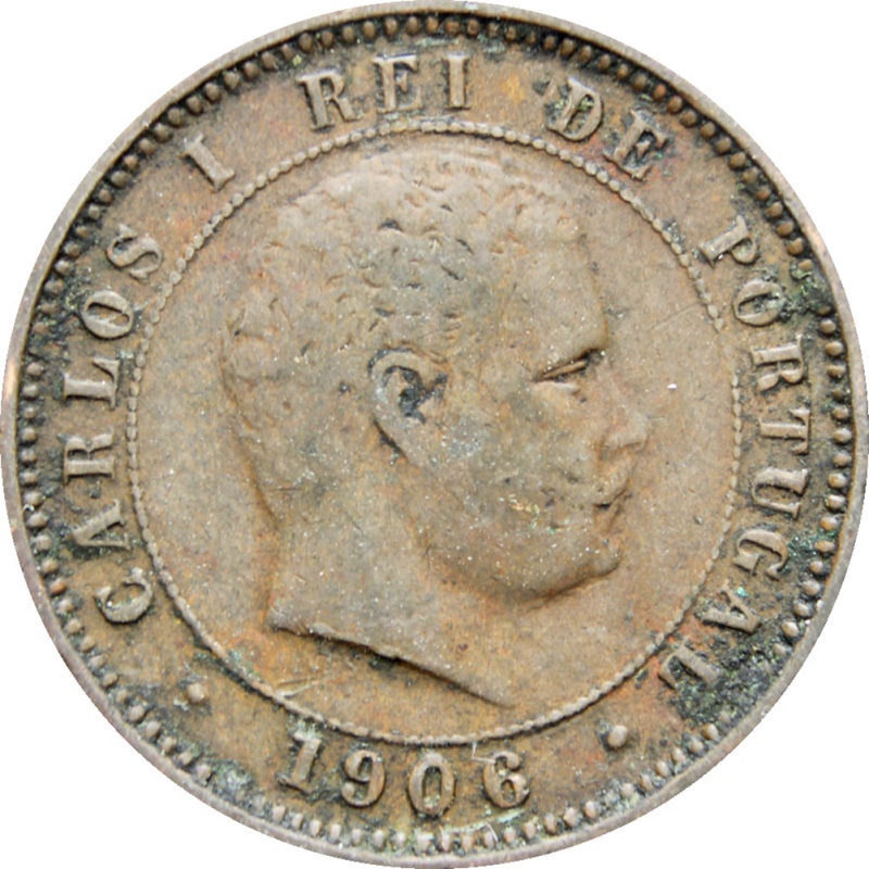 Portugal 1906 5 Reis Carlos I Coin