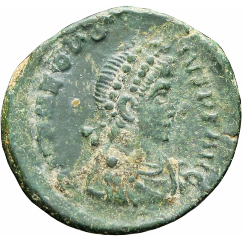 Roman Empire 379 - 395 Theodosius I Copper Nummus Constantinople mint
