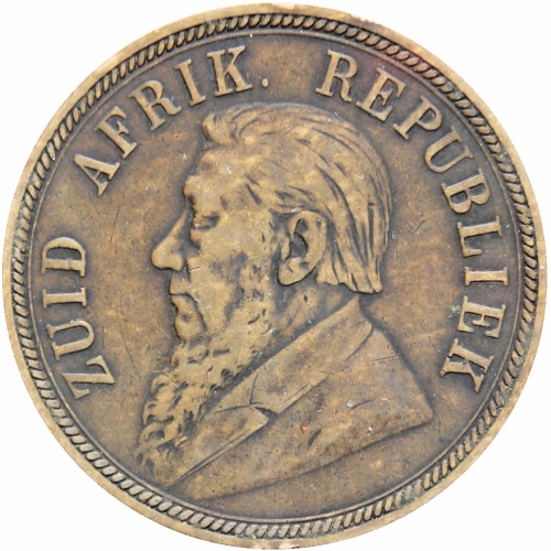 South Africa Johannes Paulus Kruger 1898 One Penny Coin Bronze