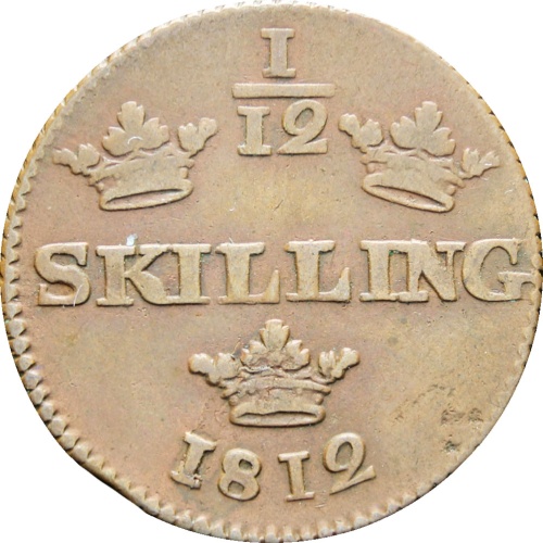 Sweden 1812 112 Skilling Karl XIII Coin