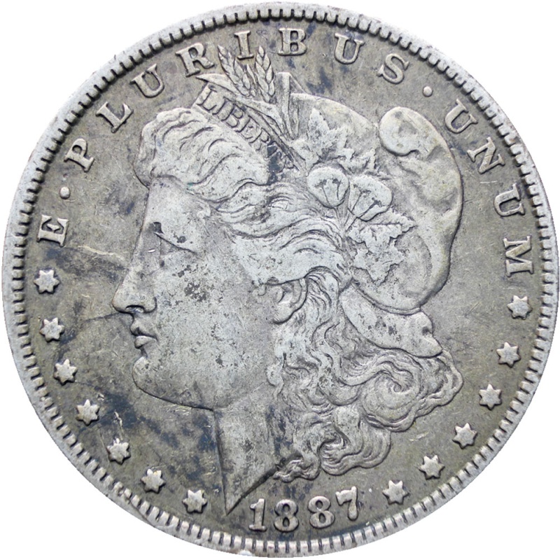 United States 1887 Morgan Dollar Coin Silver New Orleans Mint