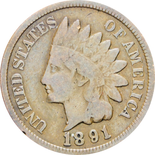 United States 1891 Indian Head One Cent Coin