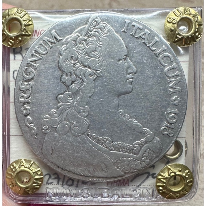 1918 Tallero Italian Eritrea Vittorio Emanuele III Coin