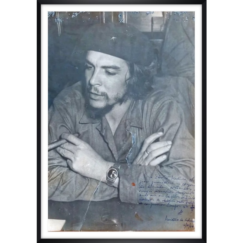 Irregular Troops - Military photograph - Che Guevara.... Fortress commander with a cigar and a Rolex - 1964