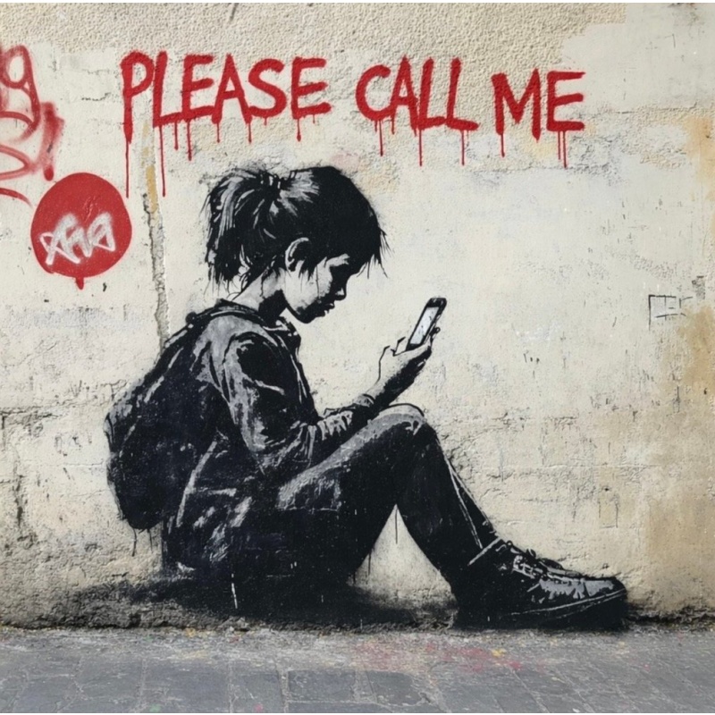 EMIR BERCUTTE - PLEASE CALL ME - Toile L