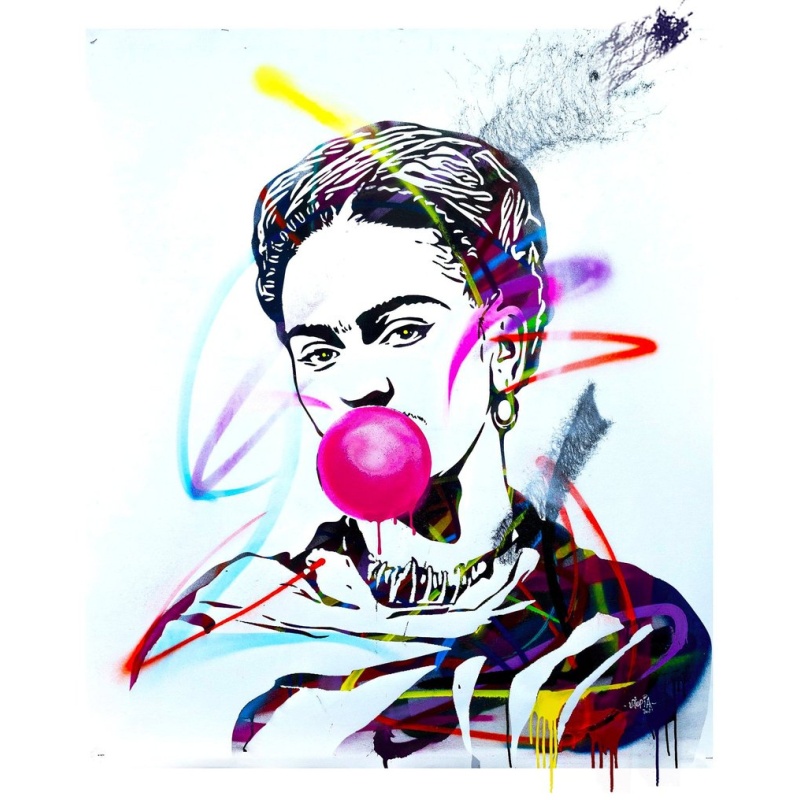 Utopia - Frida Kahlo with Bubble Gum