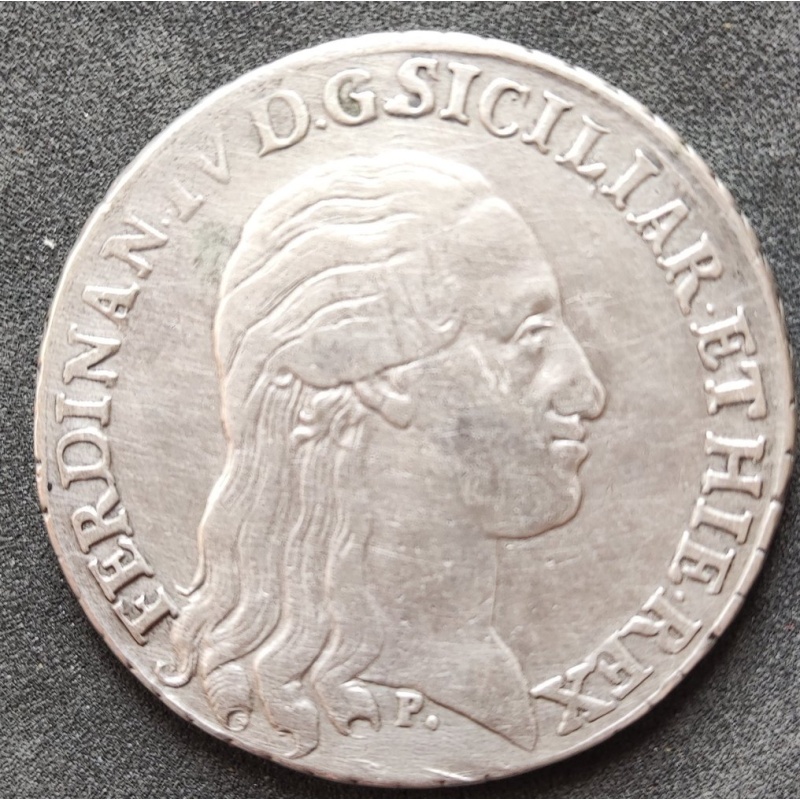 1796 Piastra 120 Grana Kingdom of Naples Ferdinando IV di Borbone Coin