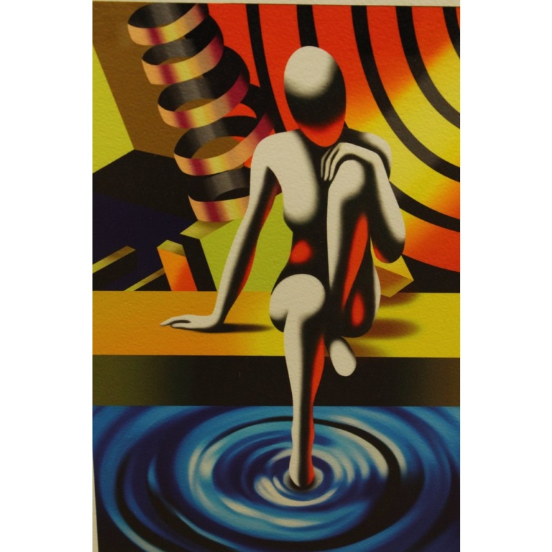 Mark Kostabi (1960) - Donna in piscina